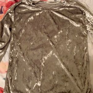 Velvet long sleeve top